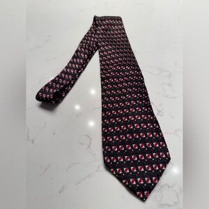 Black and Red Patterned Tie